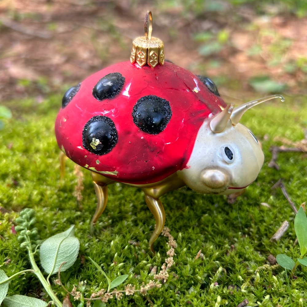 Vintage Mercury Glass Ladybug